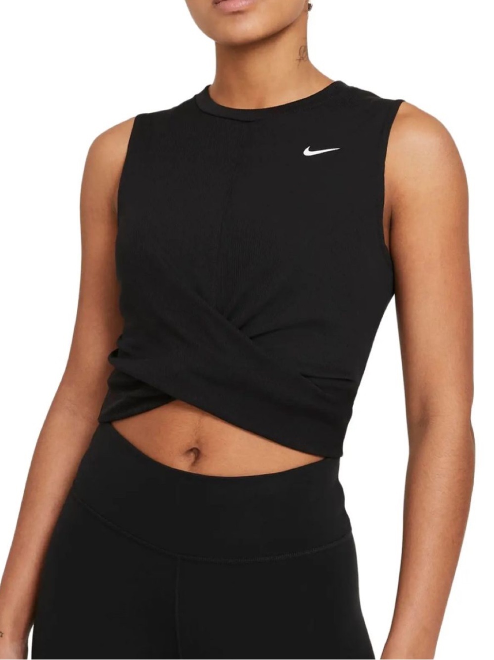 Nike Dri-Fit Cropped Twist Logo Training Tank